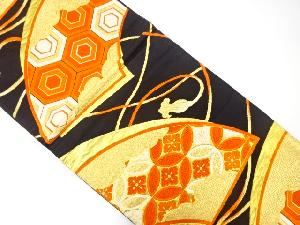 アンティーク　地紙に古典柄織り出し袋帯(着用可)